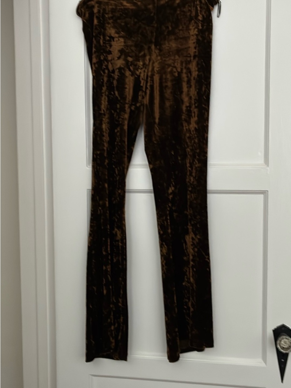Betsey Johnson Brownish/Greenish Velvet Flared Pants - M